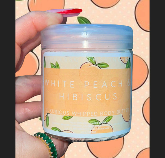 White Peach & Hibiscus Luxurious Whipped Body Butter